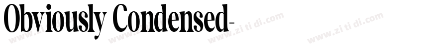 Obviously Condensed字体转换